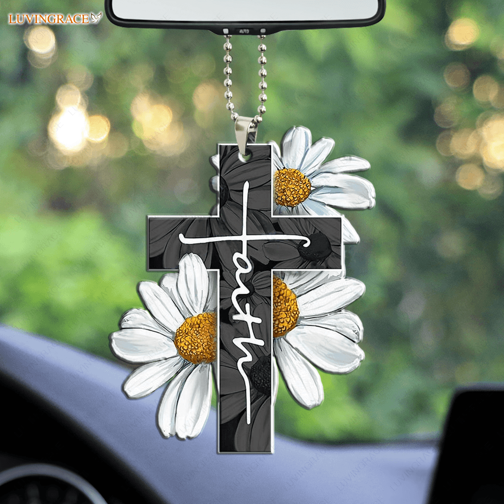 Faith Daisy Car Hanging Ornament