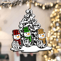 Faith Hope Love Christmas Snowman Ornament