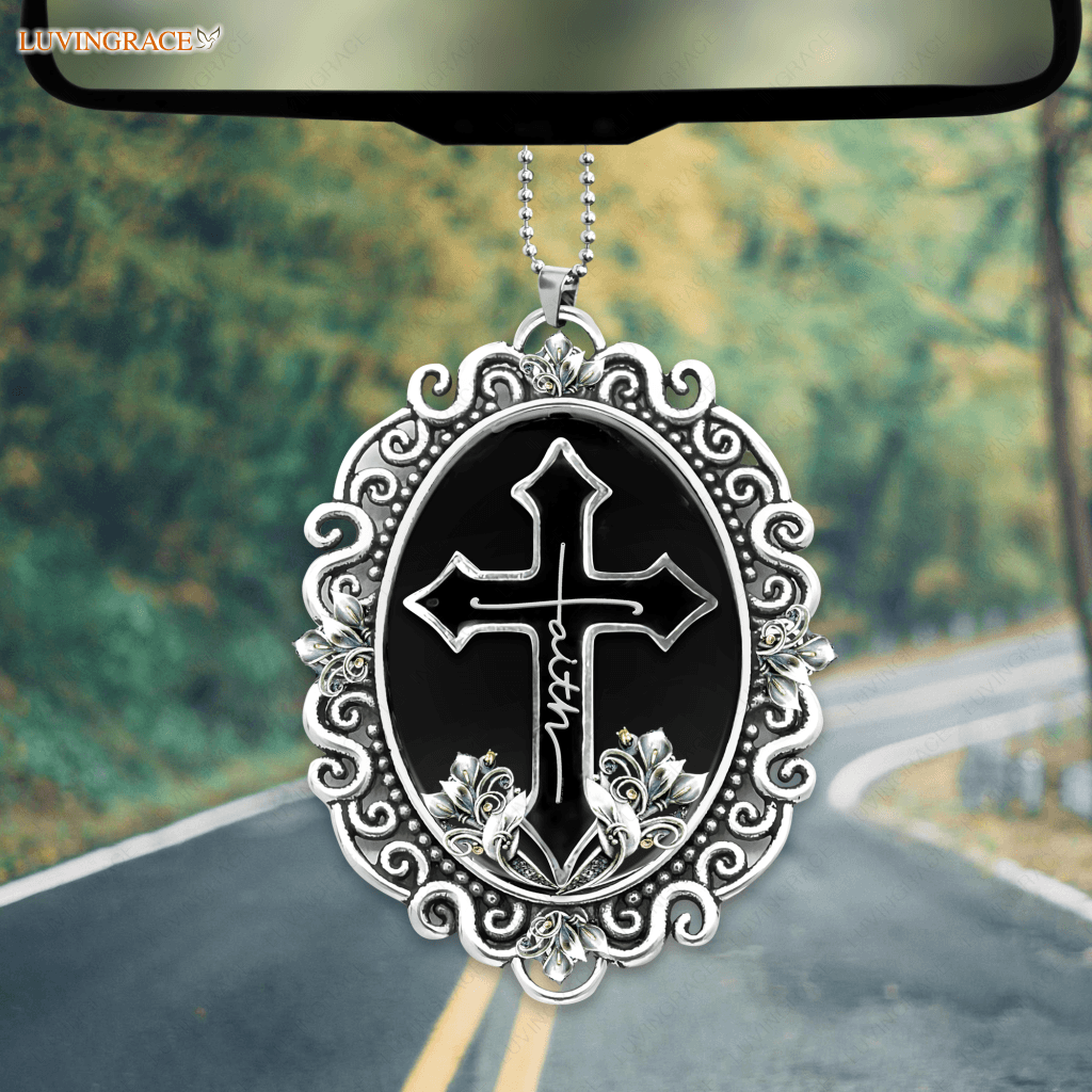 Faith Metal Cross Ornament