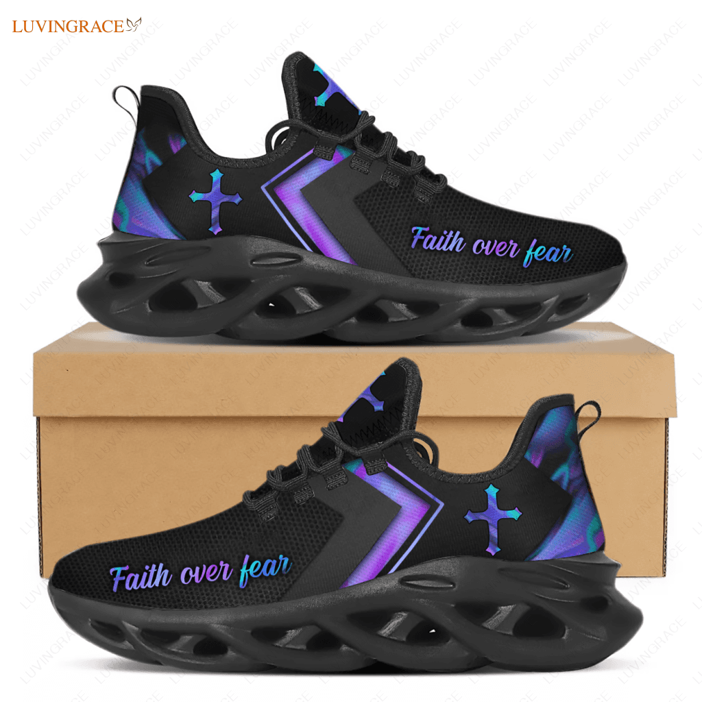 Faith Over Fear Breathable Running Shoes