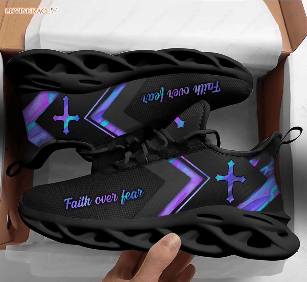 Faith Over Fear Breathable Running Shoes