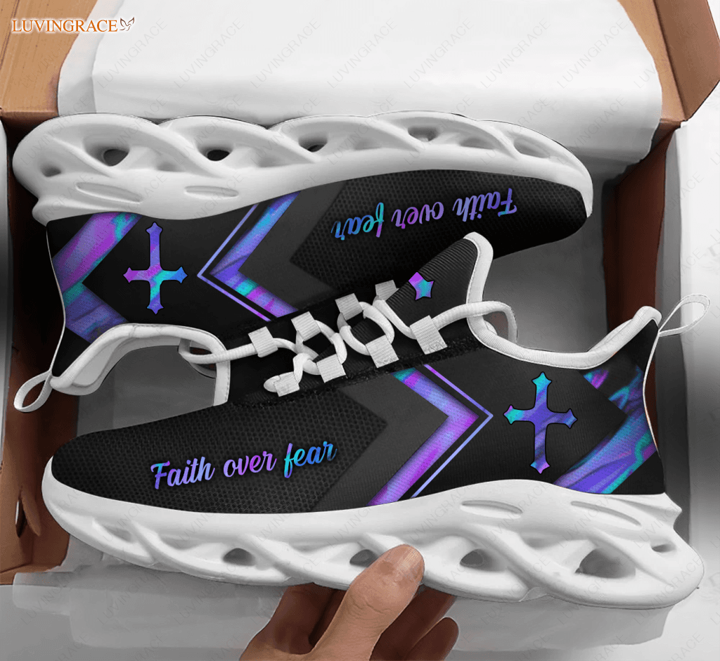 Faith Over Fear Breathable Running Shoes
