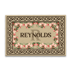 Family Floral Personalized Door Mat
