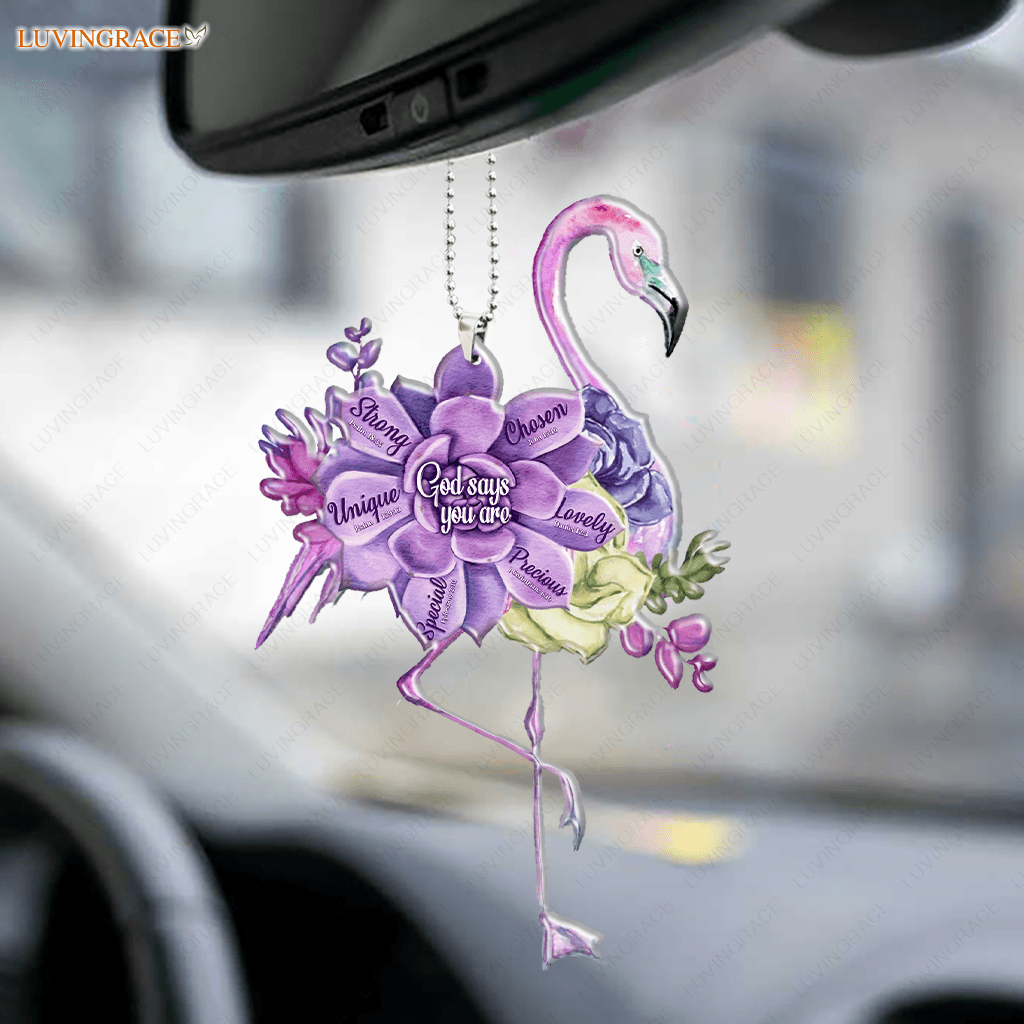Flamingo Flower God Says You Are Ornament
