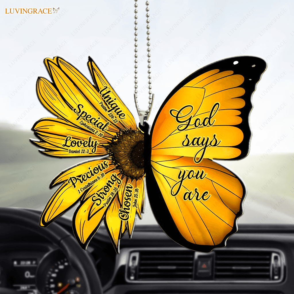 Flower Wings Butterfly God Says You Are Ornament