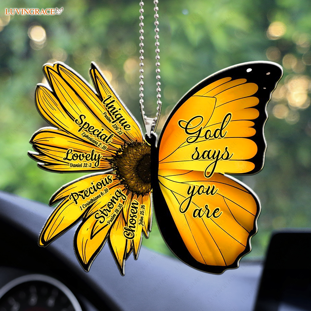 Flower Wings Butterfly God Says You Are Ornament