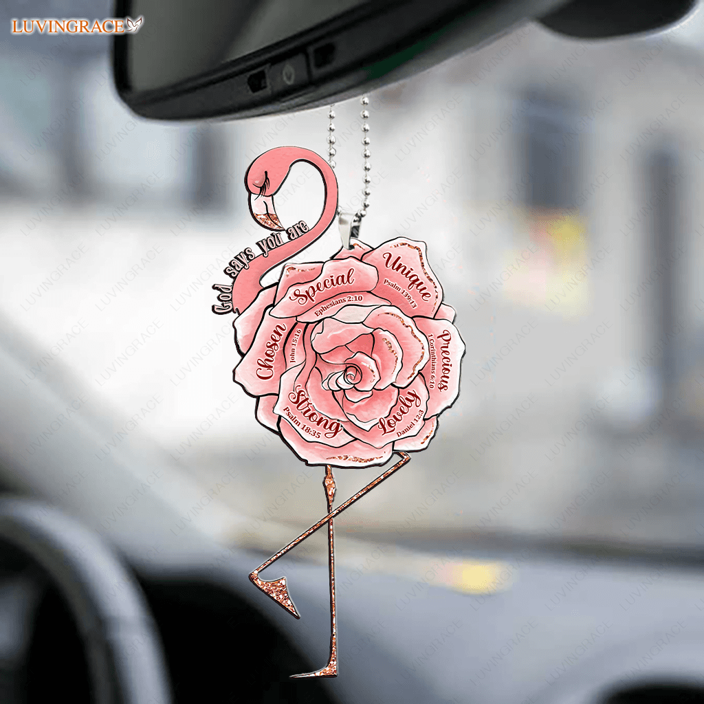 Flowers And Flamingo God Says You Are Ornament