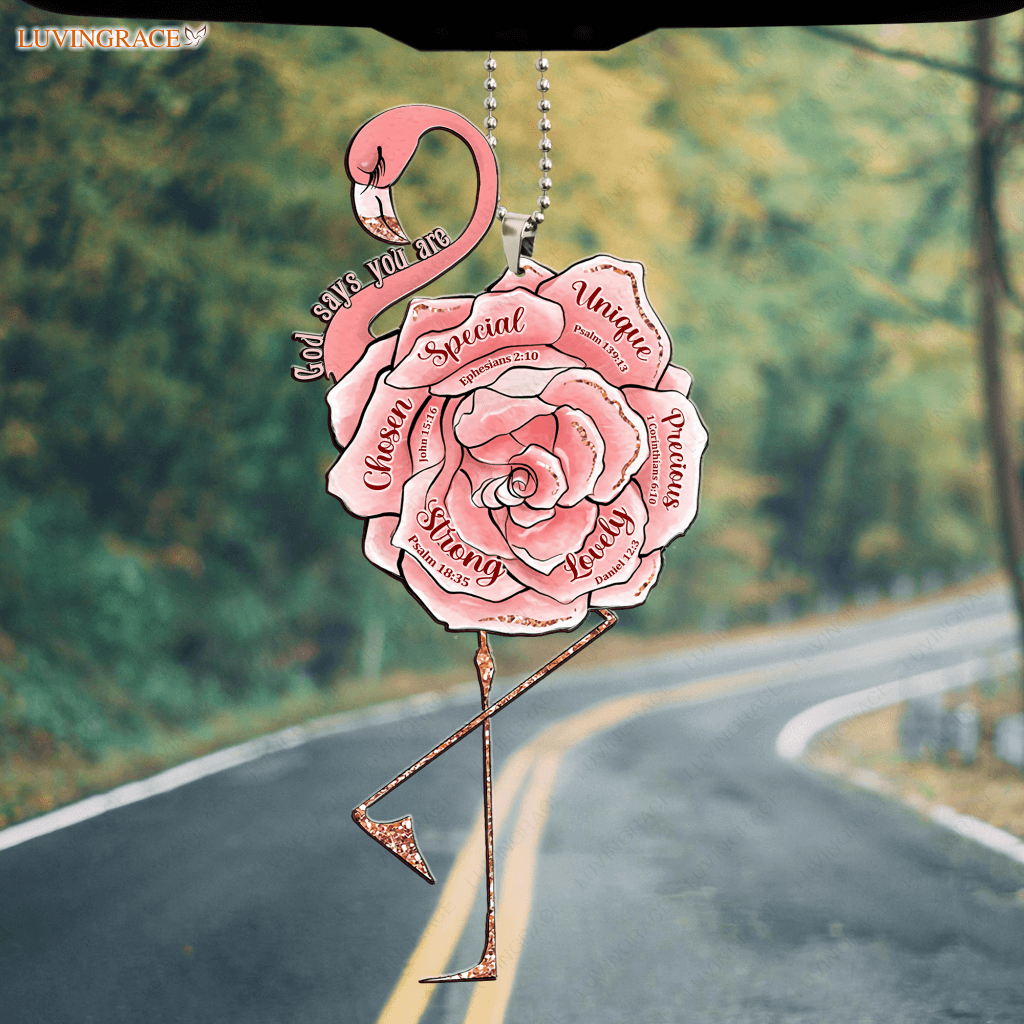 Flowers And Flamingo God Says You Are Ornament