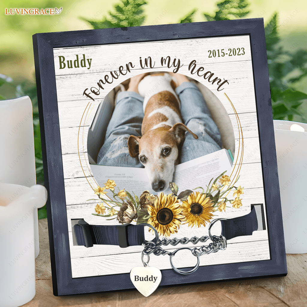 Forever In My Heart - Personalized Custom Pet Memorial Sign Acrylic Table Plaque