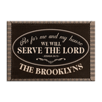 Friendly Welcome Brown Serve The Lord Personalized Doormat
