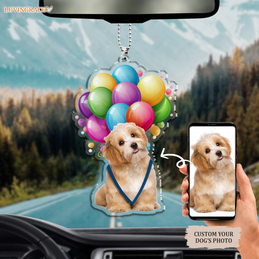 Funny Dog Bubble Ornament - Personalized Car Hanging