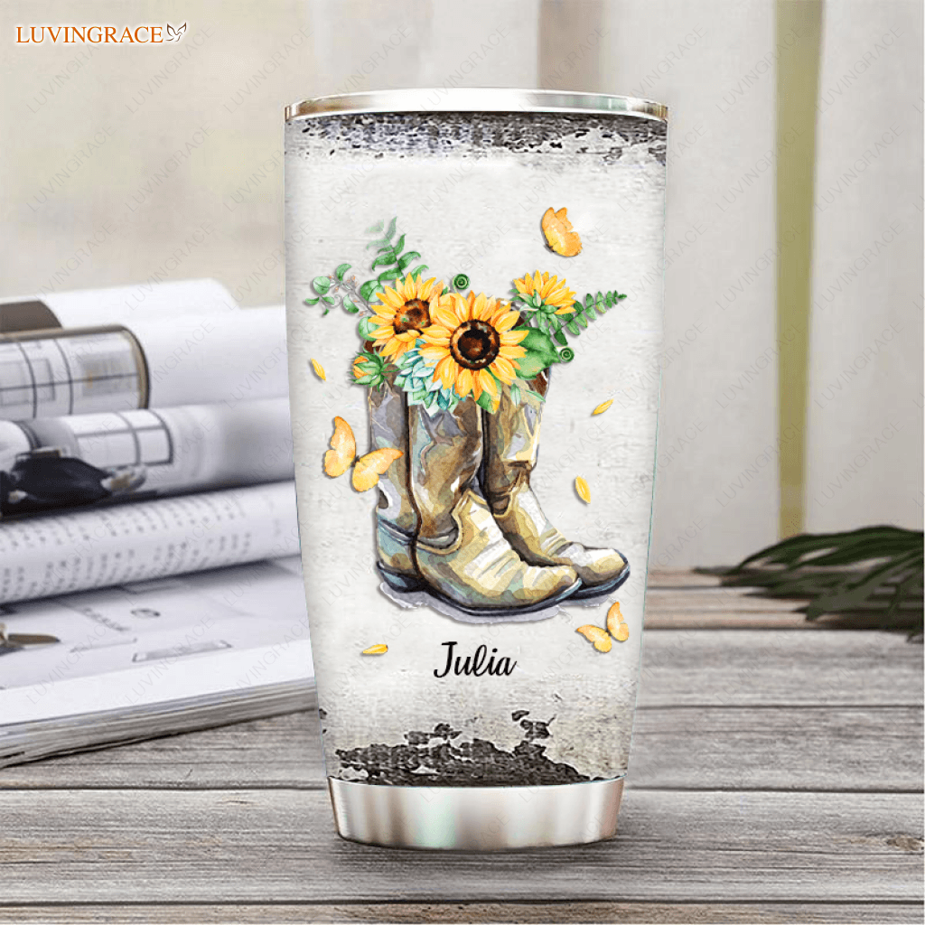 Glory In The Air Yellow Boots Personalized Tumbler Tumbler