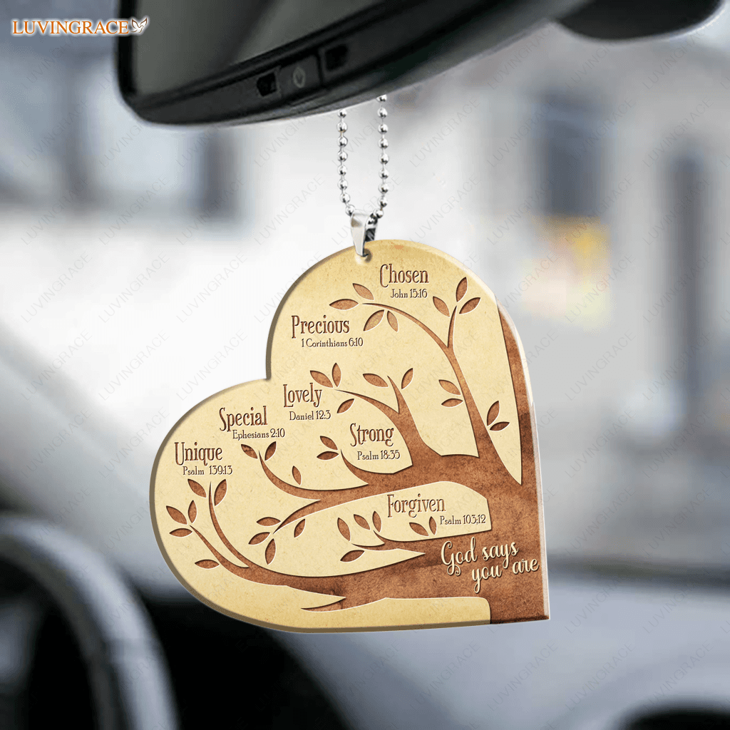 God Says You Are Tree Heart Ornament