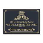 Gold Victorian Monogram Personalized Doormat