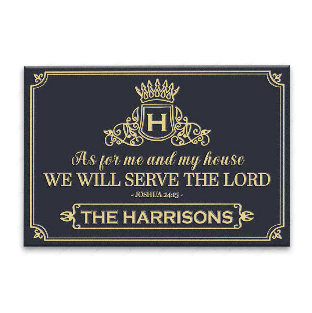 Gold Victorian Monogram Personalized Doormat