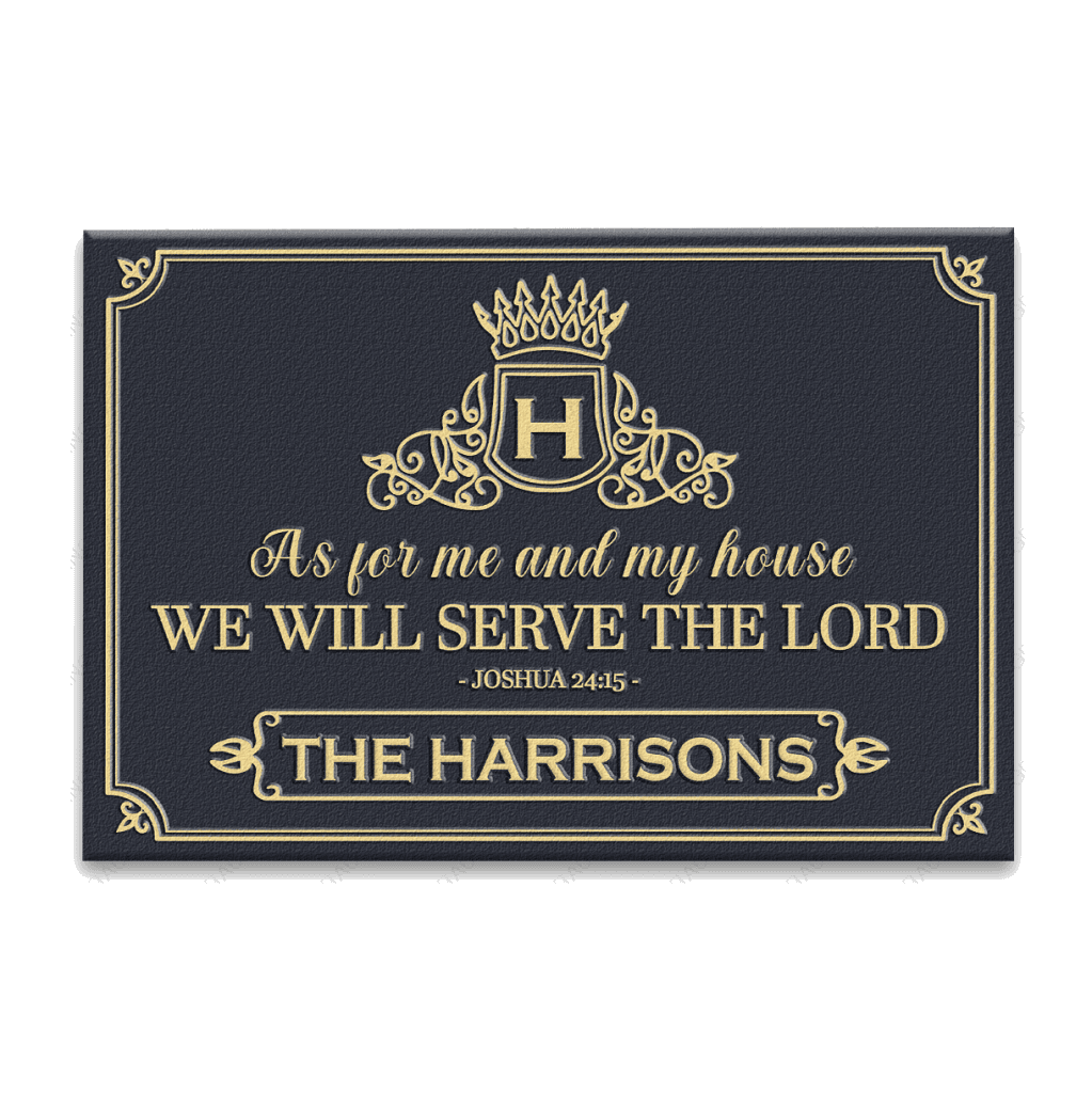 Gold Victorian Monogram Personalized Doormat