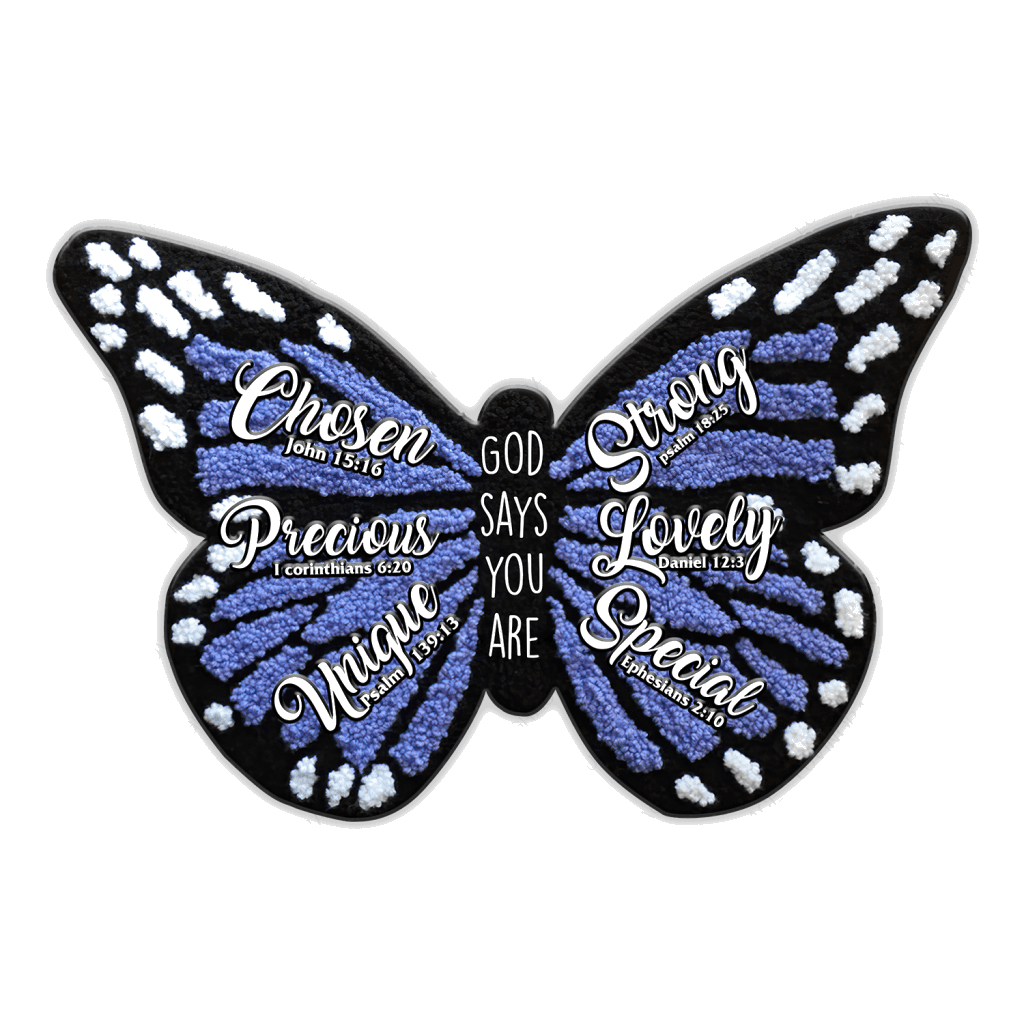 Gorgeous Butterfly God Says You Are Shaped Doormat