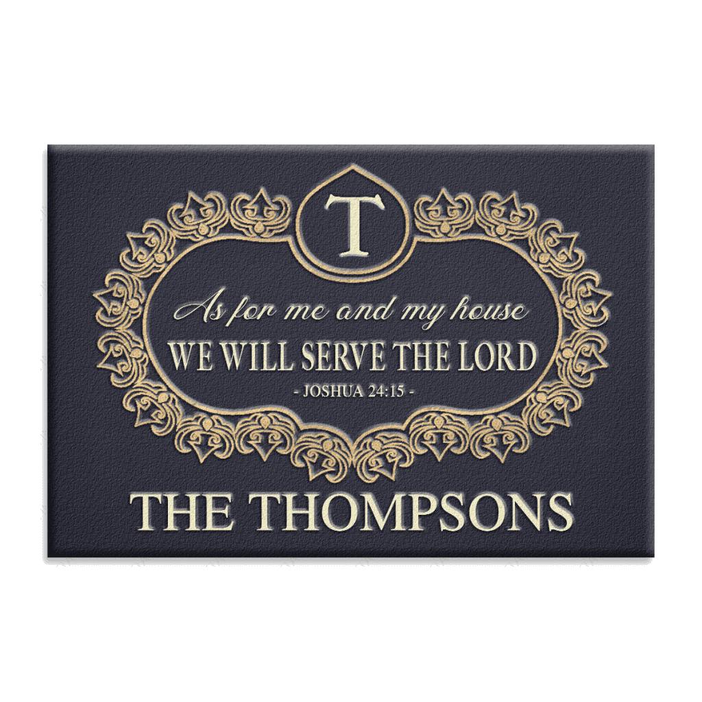 Graceful Template Serve The Lord Personalized Doormat