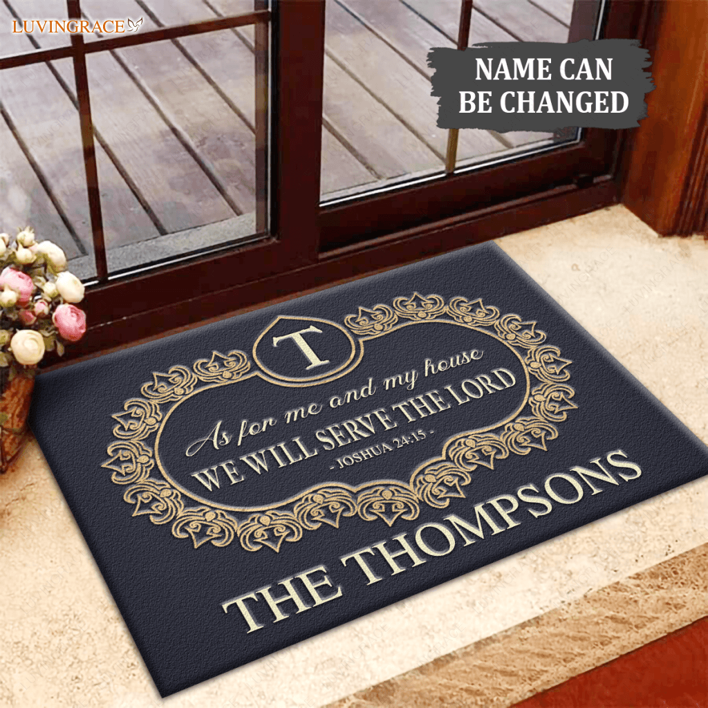 Graceful Template Serve The Lord Personalized Doormat
