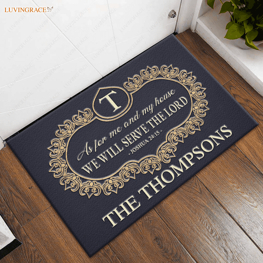 Graceful Template Serve The Lord Personalized Doormat