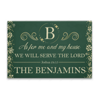 Green Snow As For Me And My House Personalized Doormat