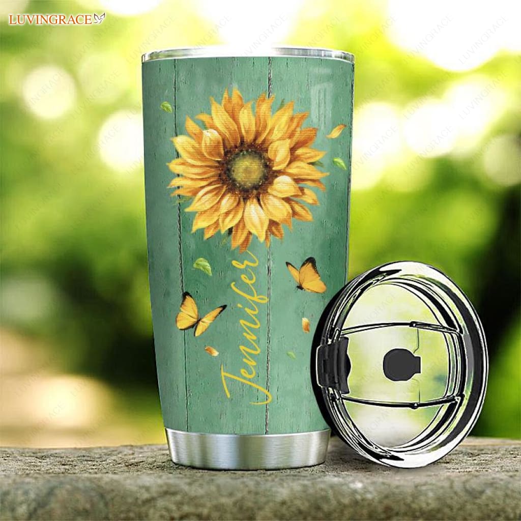 Green Sunflowers Surrounded By Glory Customized Tumbler Tumbler