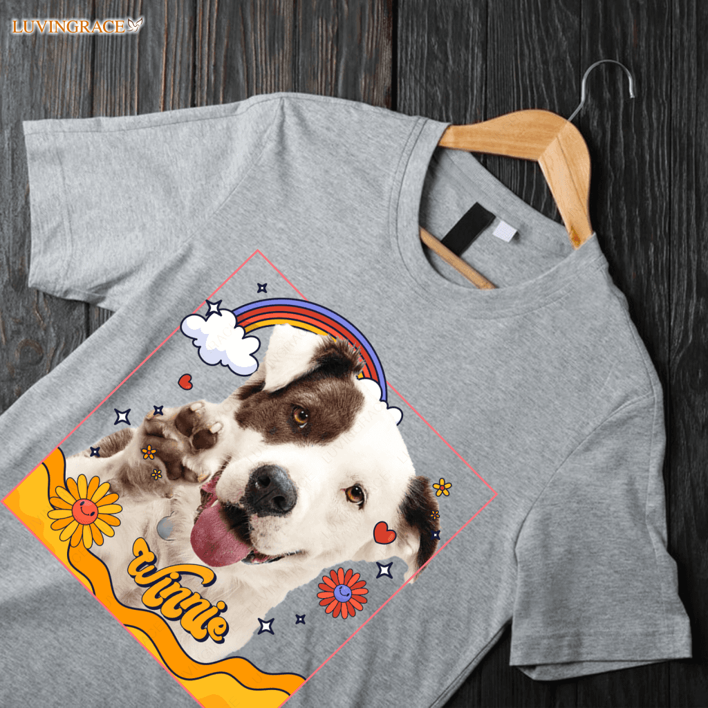 Groovy Shirt Custom Pet Portrait For Owner - Personalized Unisex T-Shirt