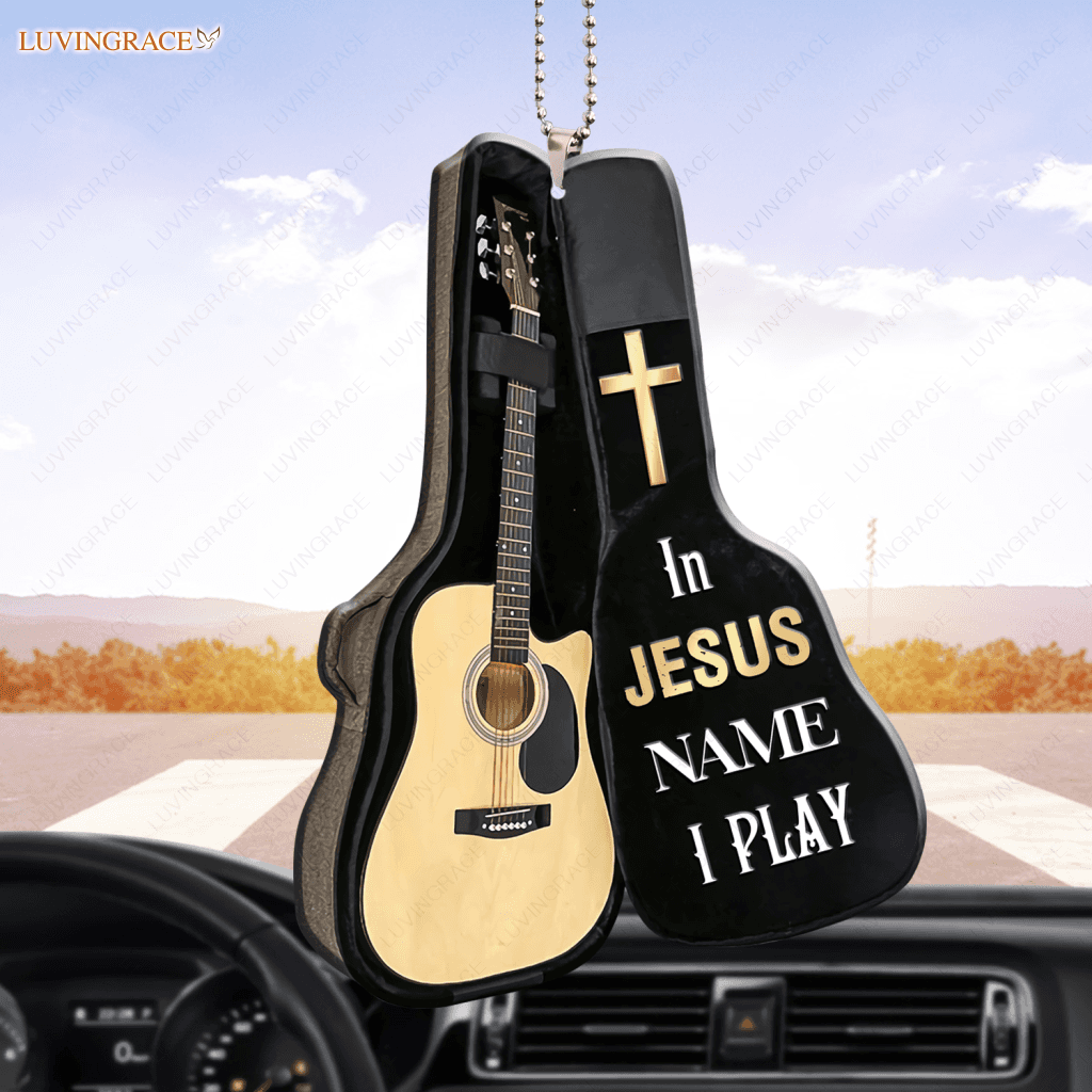 Guitar Bag In Jesus Name I Play Ornament