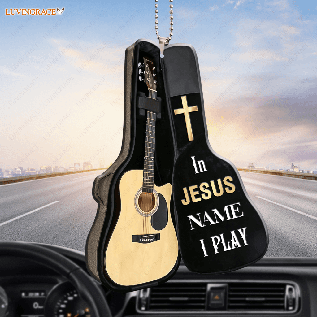 Guitar Bag In Jesus Name I Play Ornament