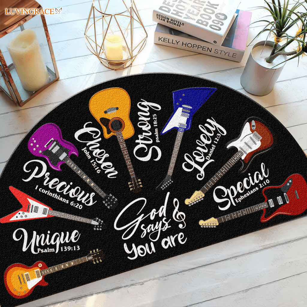 Guitar God Says You Are Shaped Doormat