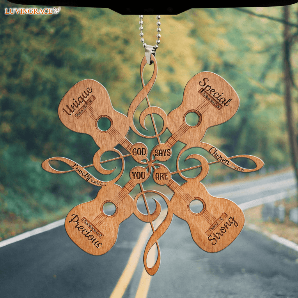 Guitar Snowflake God Says You Are Ornament