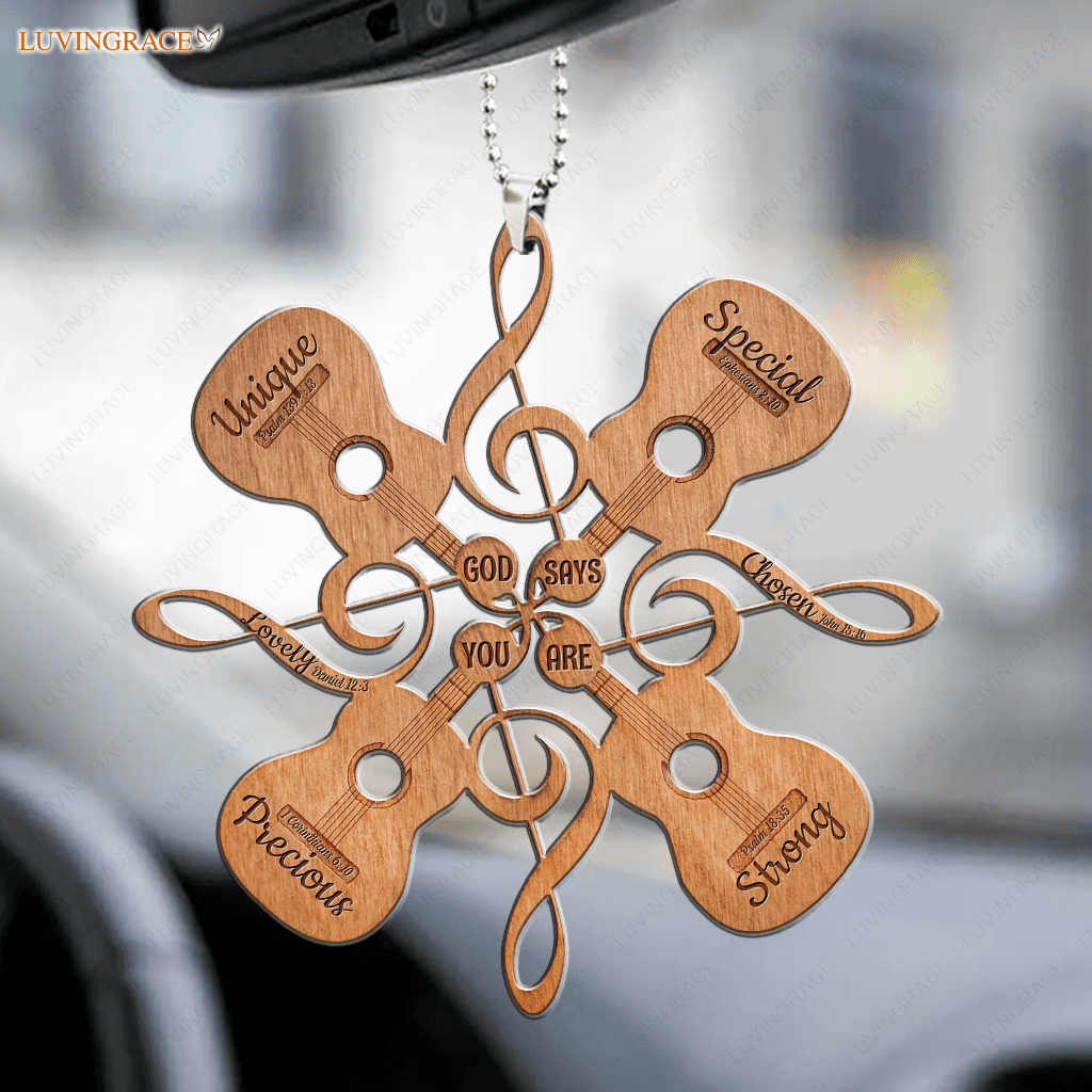 Guitar Snowflake God Says You Are Ornament