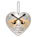 Guitars Love To Play God Blessed Personalized Heart Ornament