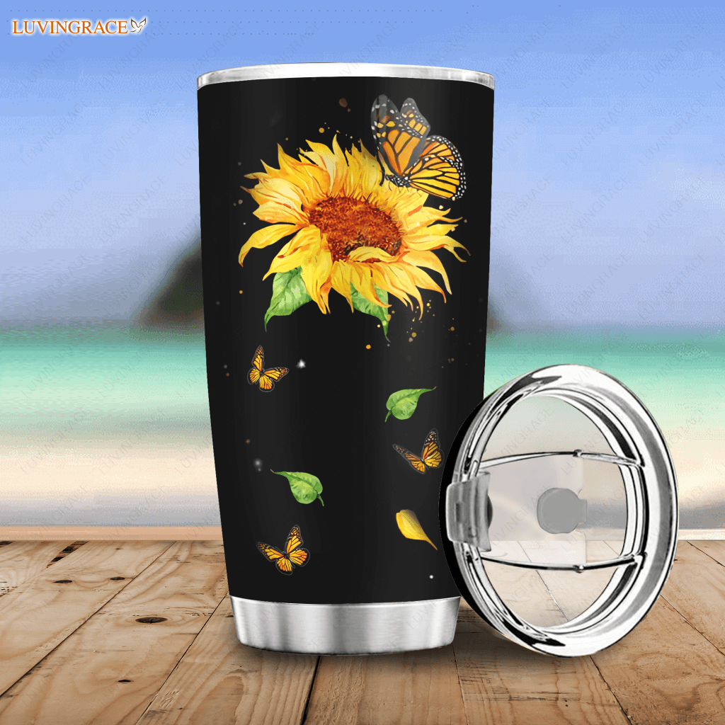 Half Sunflower Of Glory Customized Tumbler Tumbler