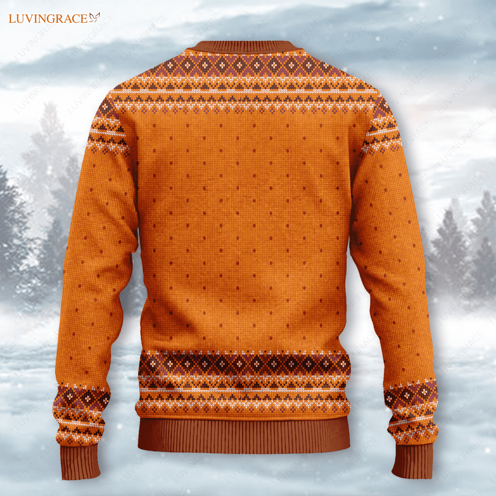 Happy Thanksgiving Pumpkin Wool Knitted Pattern Ugly Sweater Sweatshirt