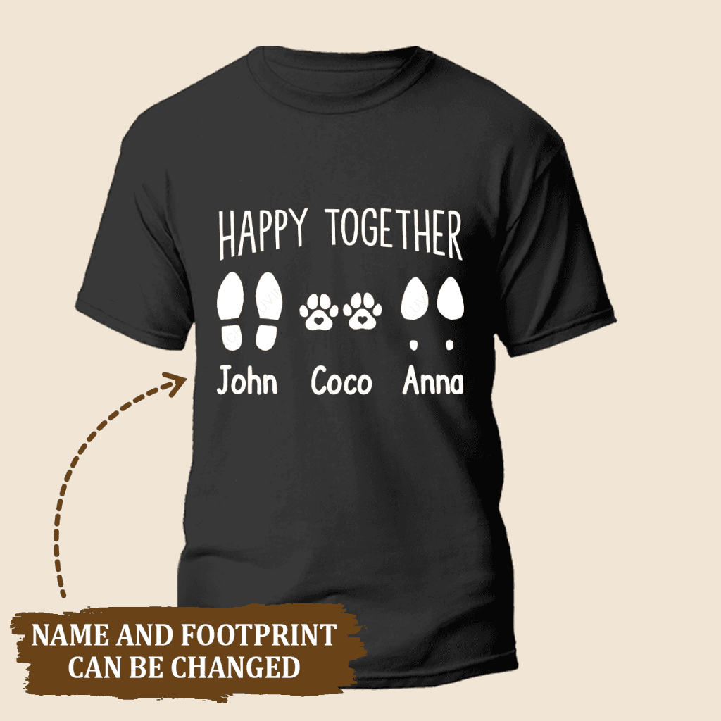 Happy Together Dog Paw and Barefoot T-Shirt