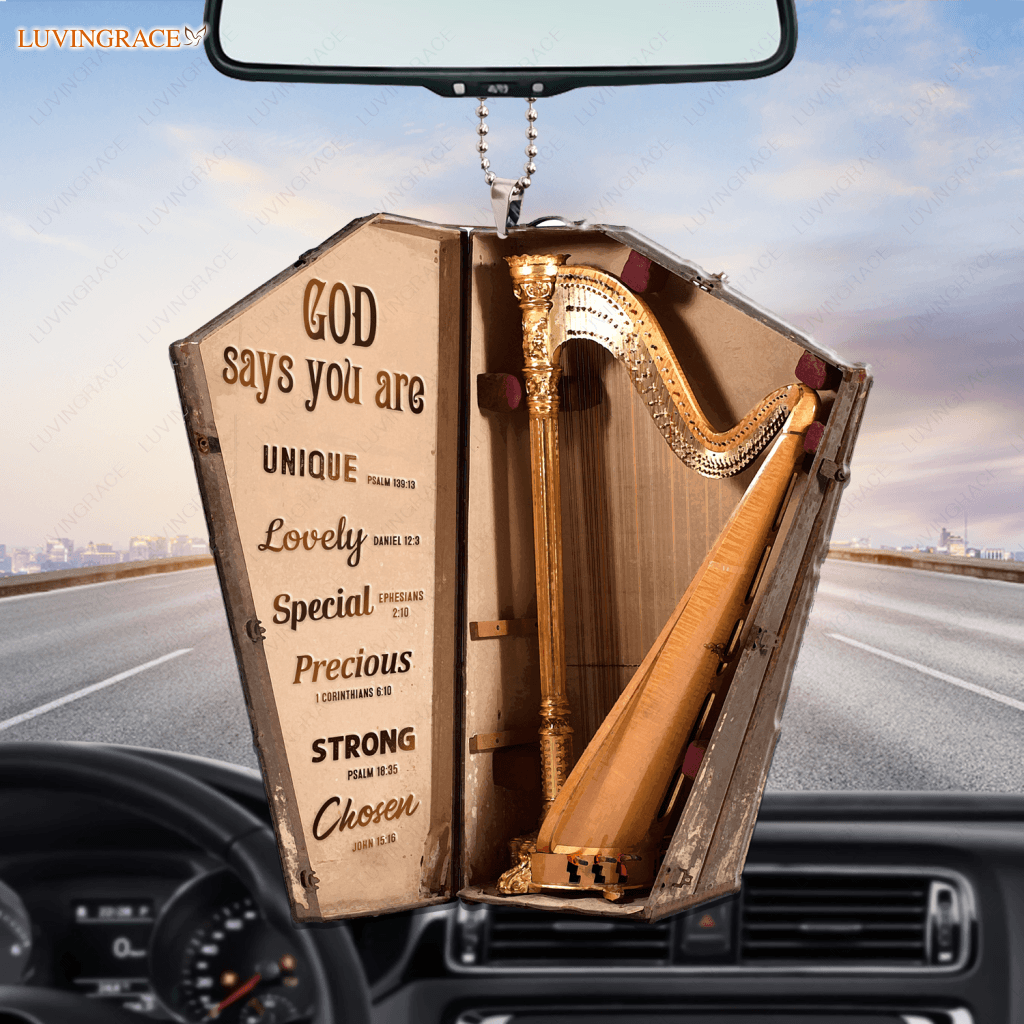 Harp With Case God Says You Are Ornament