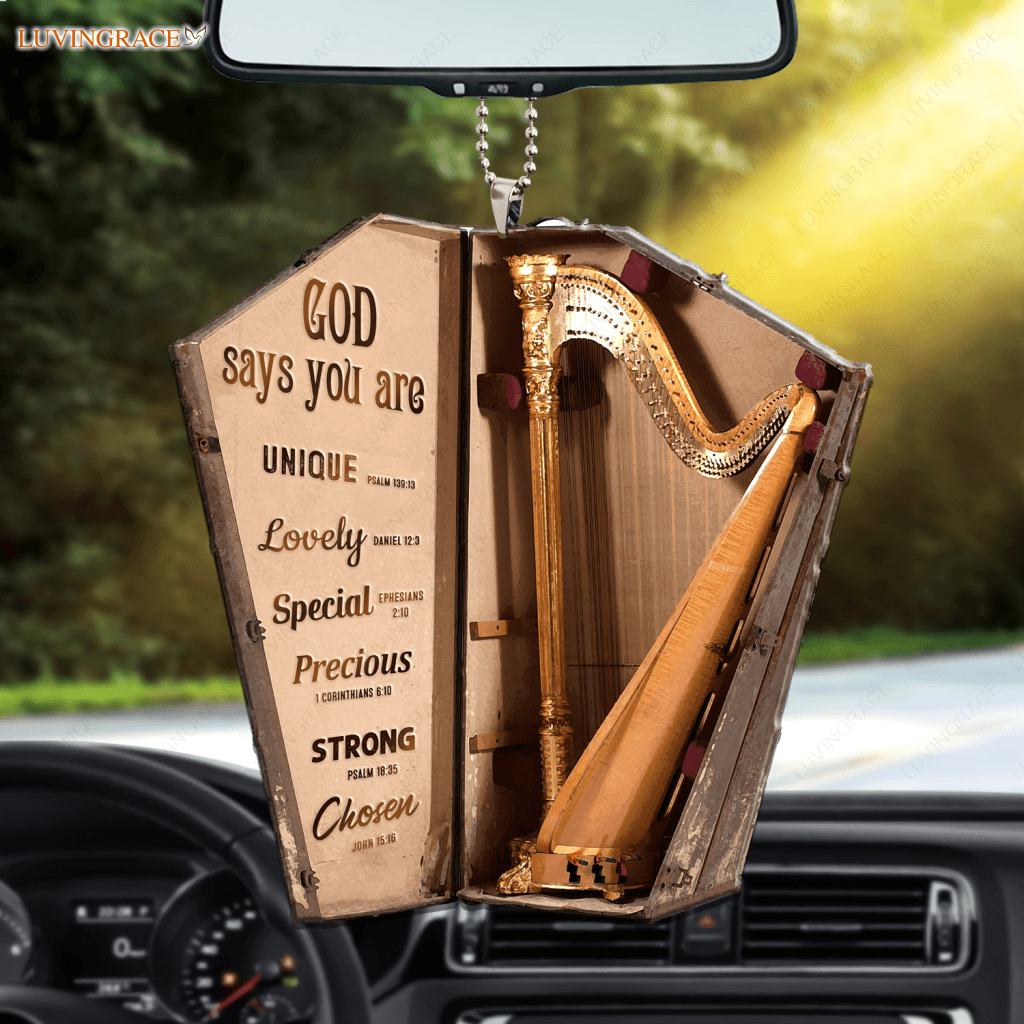 Harp With Case God Says You Are Ornament