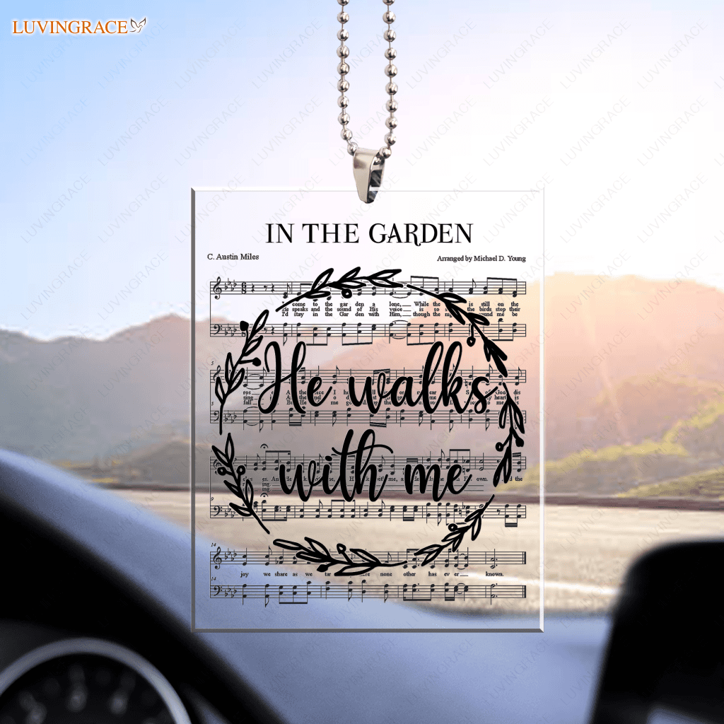He Walks With Me Music Sheets Ornament