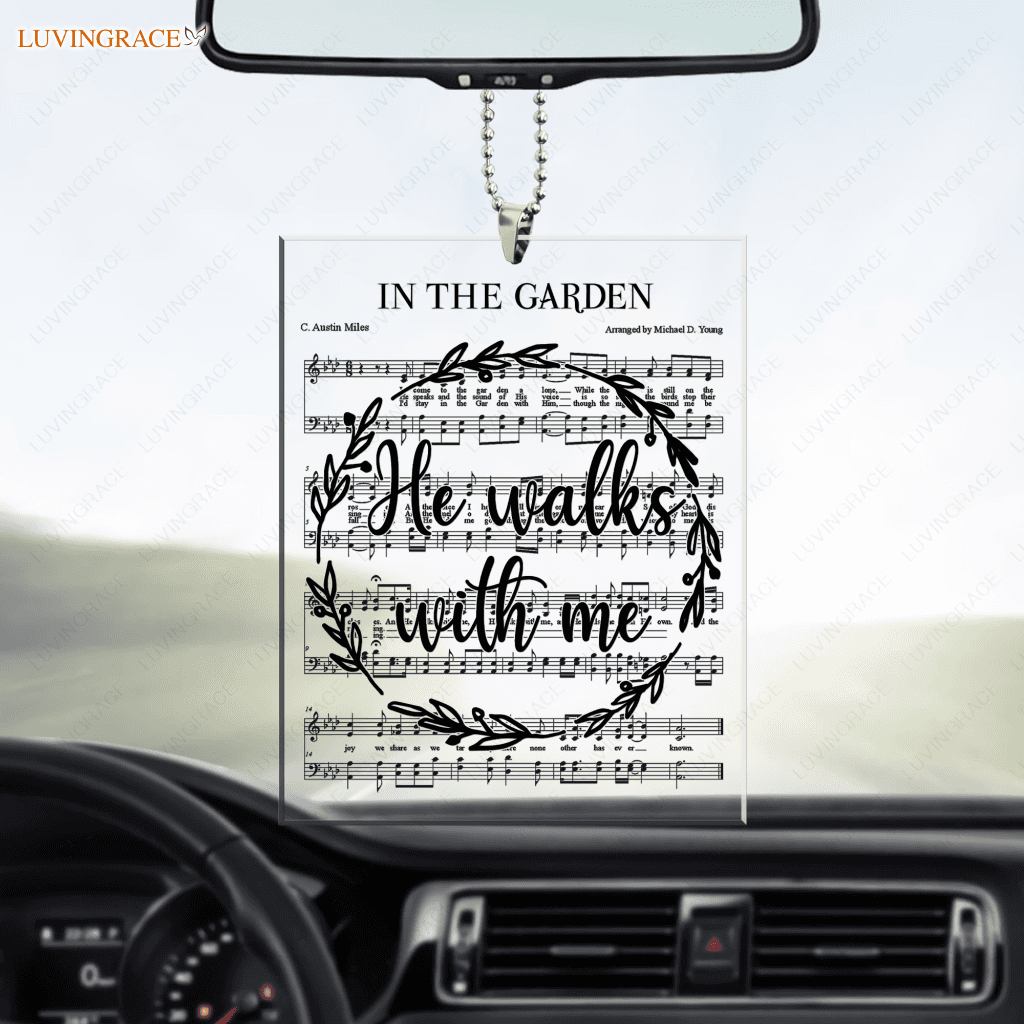 He Walks With Me Music Sheets Ornament