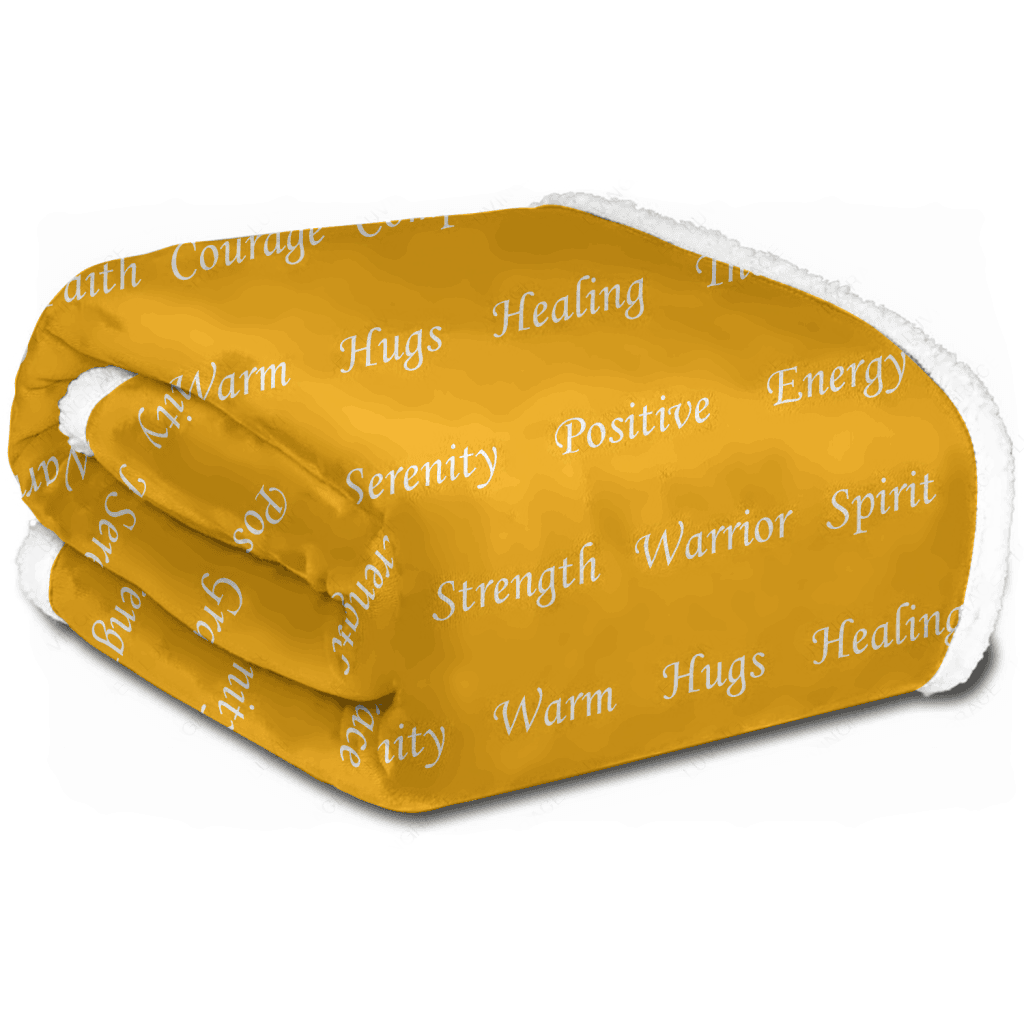 Healing Throw Blanket - Strength Courage Super Soft Warm Hugs, Get Well Gift Blanket Plush Healing Thoughts Prayer Grace Warrior Spirit