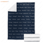 Healing Throw Blanket - Strength Courage Super Soft Warm Hugs Get Well Gift Plush Thoughts Prayer