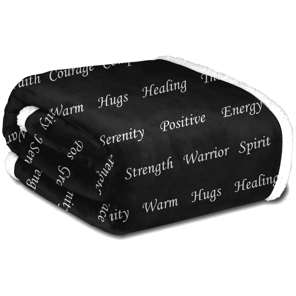 Healing Throw Blanket - Strength Courage Super Soft Warm Hugs, Get Well Gift Blanket Plush Healing Thoughts Prayer Grace Warrior Spirit