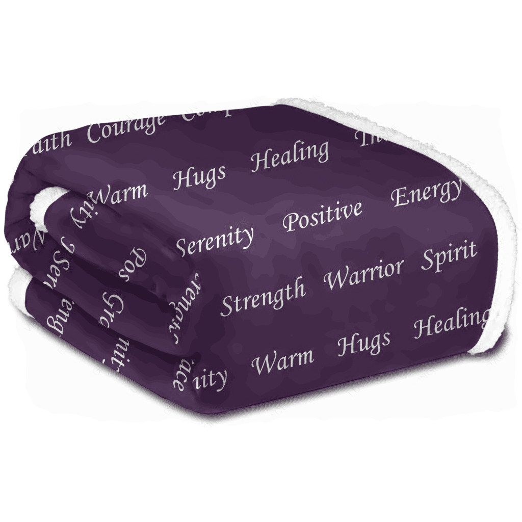 Healing Throw Blanket - Strength Courage Super Soft Warm Hugs, Get Well Gift Blanket Plush Healing Thoughts Prayer Grace Warrior Spirit