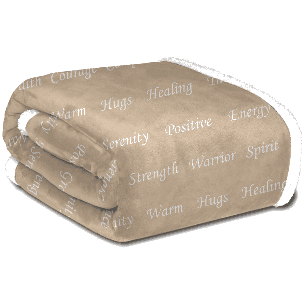 Healing Throw Blanket - Strength Courage Super Soft Warm Hugs, Get Well Gift Blanket Plush Healing Thoughts Prayer Grace Warrior Spirit