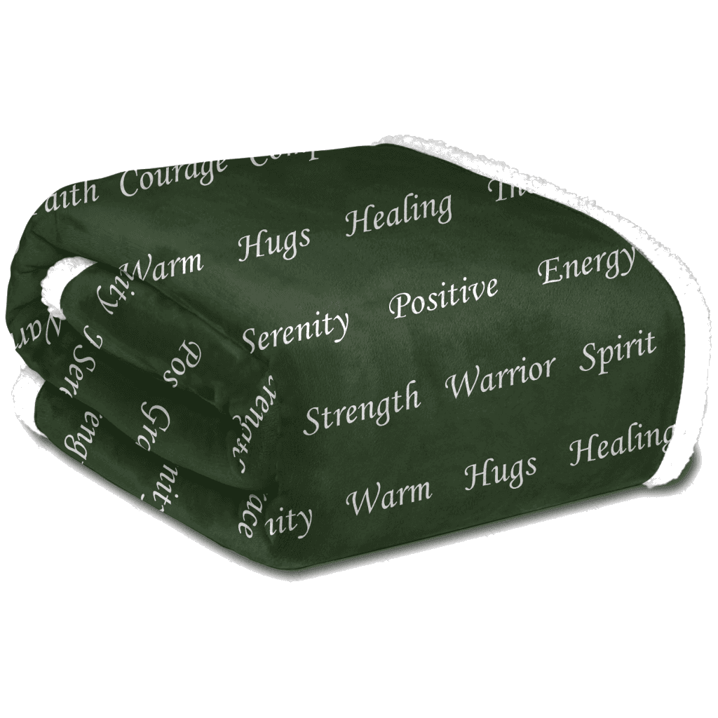 Healing Throw Blanket - Strength Courage Super Soft Warm Hugs, Get Well Gift Blanket Plush Healing Thoughts Prayer Grace Warrior Spirit