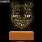 Heart Buck And Doe God Blessed Personalized Acrylic Seven Colors Night Light