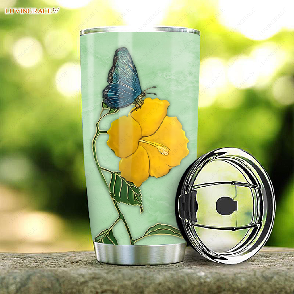 Hibicus Butterfly Surrounded By The Glory Tumbler