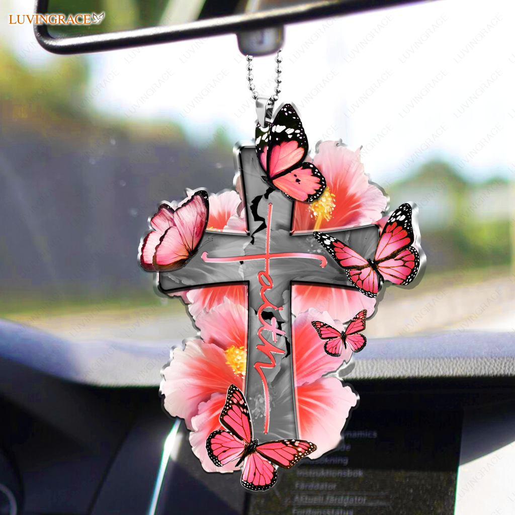 Hibicus Faith Butterfly Ornament