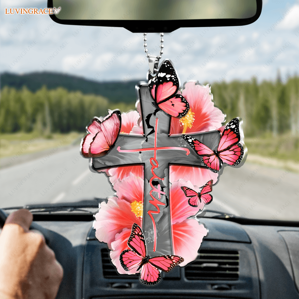 Hibicus Faith Butterfly Ornament